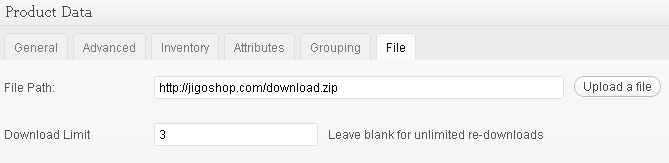 product data options