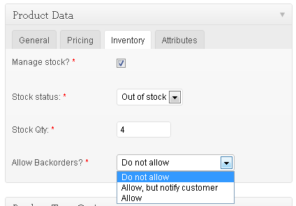 product inventory